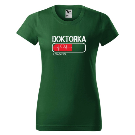 DOBRÝ TRIKO Dámské tričko s potiskem Doktorka loading Barva: Lahvově zelená
