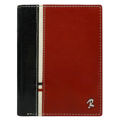 Pánská kožená peněženka ROVICKY 326-RBA-D RFID černo červená
