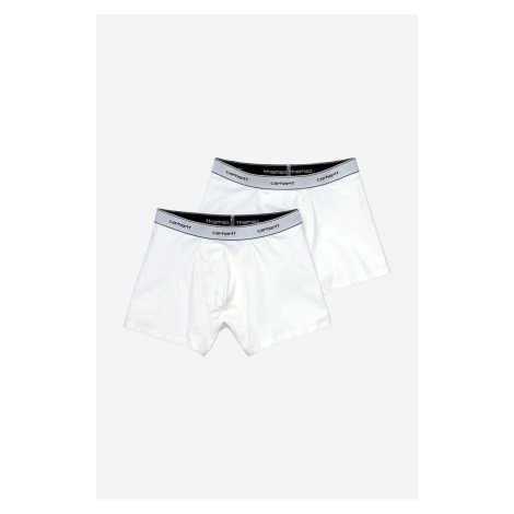 Boxerky Carhartt WIP Cotton Trunks 2-pack pánské, bílá barva, I029375.-WHITE