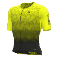 ALÉ Cyklistický dres s krátkým rukávem - R-EV1 VELOCITY - žlutá