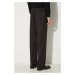 Bavlněné kalhoty Wood Wood Stanley Crispy Check Trousers černá barva, jednoduché, 12235008.5274-