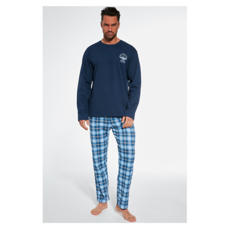 Pánské pyžamo Cornette Aviator - bavlna Tmavěmodrá-modrá