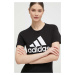 Bavlněné tričko adidas GL0722 černá barva, GL0722