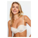 Trendyol Beige Polyamide Padded Strapless Knitted Bra with Removable Straps