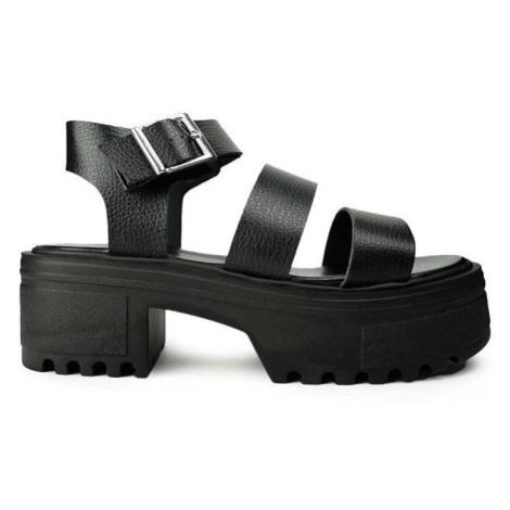 Sandály Altercore Kali dámské, černá barva, na podpatku