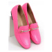 Dámské mokasíny tmavě růžová shoes model 18523070 - IDEAL SHOES