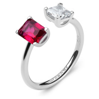 Brosway Elegantní otevřený prsten Fancy Passion Ruby FPR10 58 mm