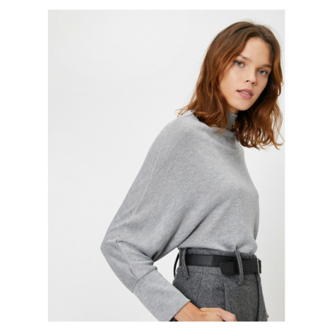 Koton Women's Gray High Collar Sweater