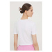 Bavlněné tričko Chiara Ferragni ROSES bílá barva, 76CBHK07