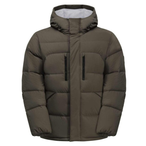 Jack Wolfskin ROEMERTOR Pánská péřová bunda, khaki, velikost