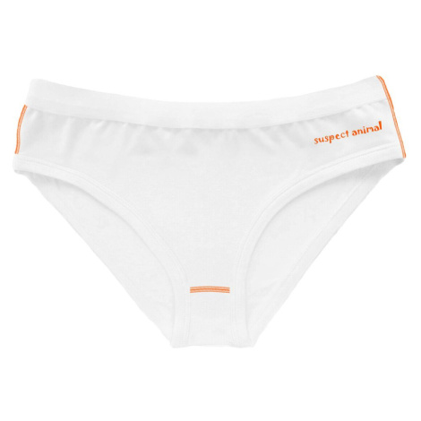 Dětské funkční kalhotky Basic ROBOKOČKA bílá Bamboo Ultra - Oranžová neon Suspect animal