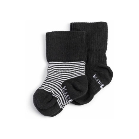 KipKep Ponožky Stay-On 2-Pack Black -n- White Striped
