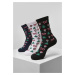 Vánoční ponožky Grumpy Santa Christmas - 3-Pack černá/námořnická/bílá