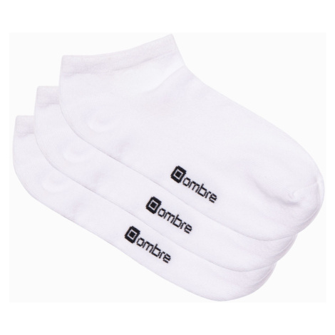 Bílé pánské ponožky -3pack Ombre Clothing U154