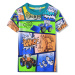Chlapecké tričko KUGO HC9338, mix barev / zelený lem Barva: Mix barev