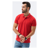 Ombre Pánské basic polo tričko Douglas červená Červená
