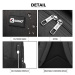 Kono Klasický městský batoh Luno s USB portem - černý - 18L