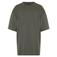 Trendyol Anthracite Men's Oversize/Wide-Fit More Sustainable 100% Organic Cotton T-shirt with Co