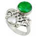 AutorskeSperky.com - Stříbrný prsten se smaragdem a perlou - S2831