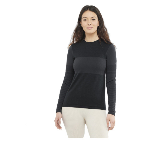 Salomon Essential Wool LS Top W LC1884800 - deep black