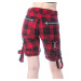 kraťasy dámské CHEMICAL BLACK - RENITA - RED TARTAN