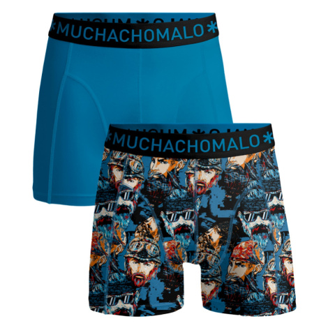 boxerky delší 2-pack Muchachomalo - Biker Poseidon print/blue