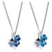 Sisi Jewelry Náhrdelník Swarovski Elements Čtyřlístek pro štěstí - seablue NH1044-N9554-1 Světle