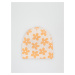 Reserved - Květovaná čepice s vysokým podílem bavlny - Oranžová
