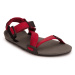 Barefoot sandály Xero shoes - Z-trail Youth charcoal red červené