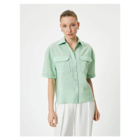 Koton Women's Shirt Green 4sak60126ew