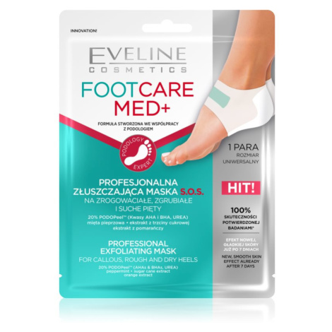 Eveline Cosmetics Foot Care Med exfoliační maska na paty 2 ks