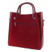 Grosso Elegantní dámská kabelka S728 červeno-bordová Červená