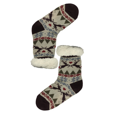 Dámské ponožky hřejivé s beránkem M040 vícebarevná PESAIL