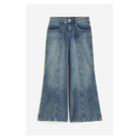 H & M - Wide Regular Jeans - modrá