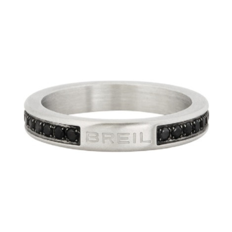 BREIL Stylový ocelový prsten se zirkony Light Row TJ336