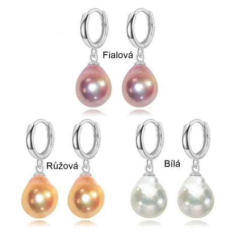 Olivie Perlové kroužkové náušnice BAROKO 7601 Barva: Bílá