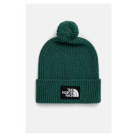 Čepice The North Face TNF Logo Box Pom Beanie zelená barva, NF0A3FN3NL11