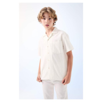 DEFACTO Boy Oversize Fit Polo Collar Short Sleeve Shirt