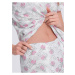 Bílo-růžové dámské květované pyžamo Edoti
