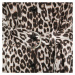 Dlouhé leopardí šaty s páskem a límečkem