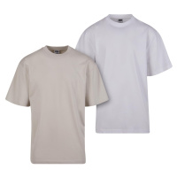 Pánská trička UC Tall Tee 2-Pack - béžová+bílá