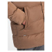 Hnědý pánský zimní prošívaný kabát Ombre Clothing