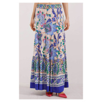 Bigdart 1898 Patterned Long Skirt - Navy Blue