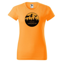 DOBRÝ TRIKO Dámské tričko s potiskem Dobrodružství Barva: Tangerine orange