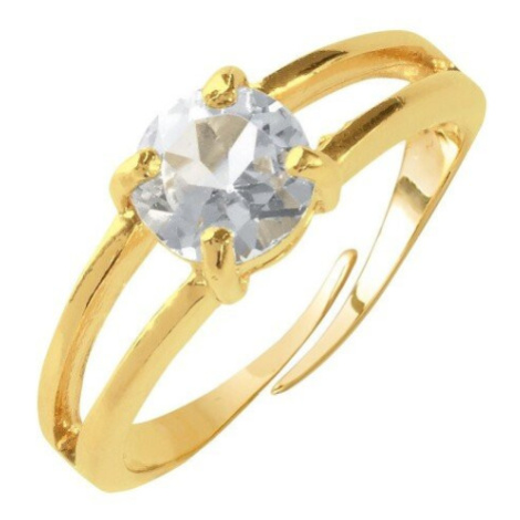 Pozlacený dvojitý prsten s křišťálem Blancheporte