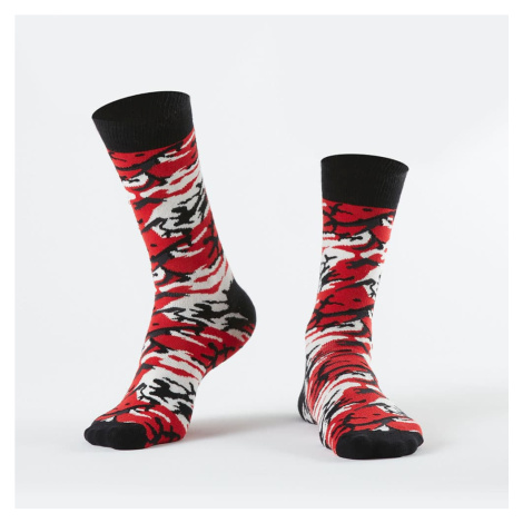 Červené camo pánské ponožky FASARDI