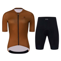 HOLOKOLO Cyklistický krátký dres a krátké kalhoty - VICTORIOUS LADY - černá/hnědá