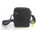 Luxusní černá kožená taška přes rameno Hexagona Xman černá