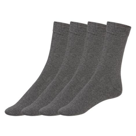 esmara® Dámské ponožky s BIO bavlnou, 4 páry (tmavě šedá)