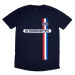 Oasis Tričko Knebworth Vertical Stripe Unisex Navy Blue